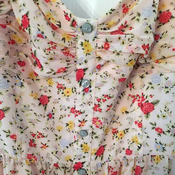 BCBGENERATION FLORAL STRAPLESS MINI SUMMER DRESS - Picture 5 of 6